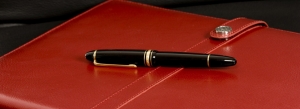 image of a pen and filofax